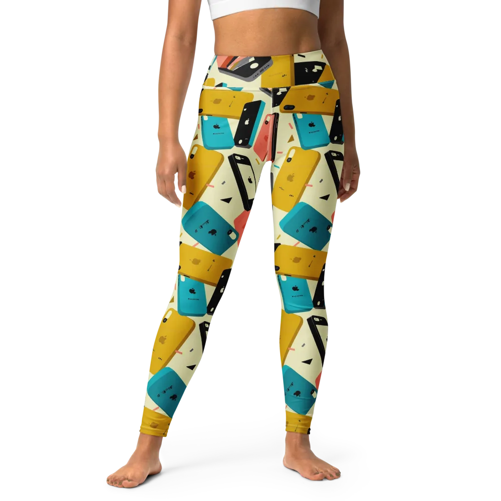 Signal Shuffle on Yoga Leggings — Front