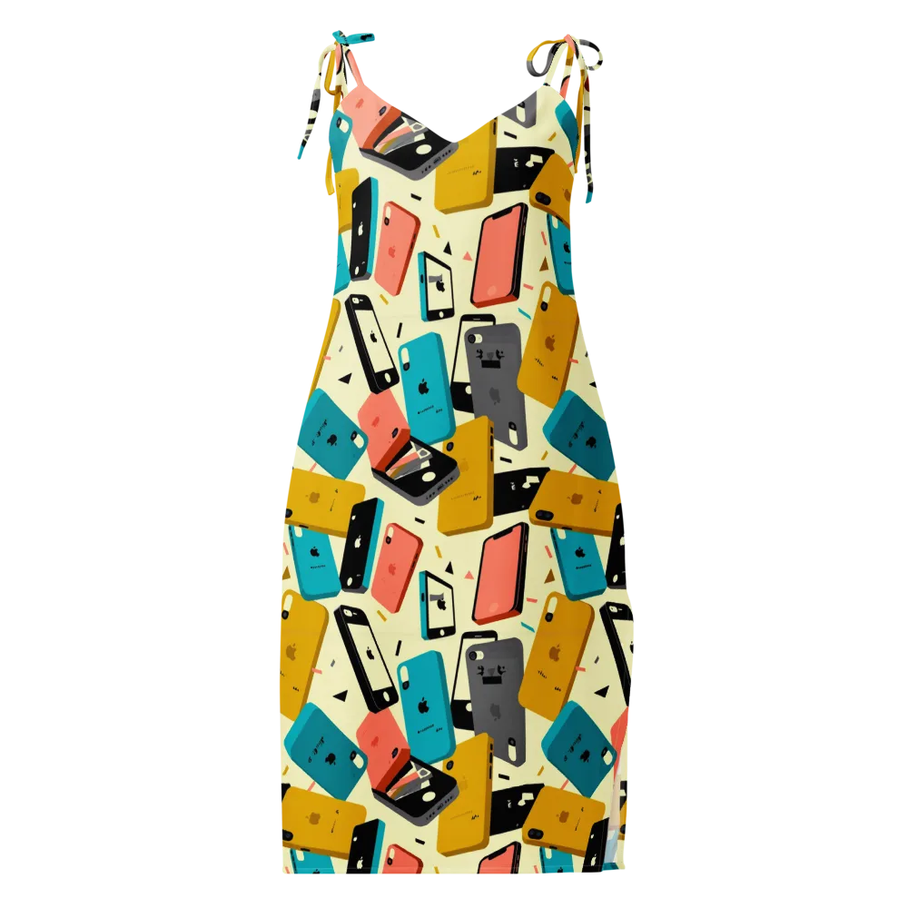 Signal Shuffle on Slip Dress — Front