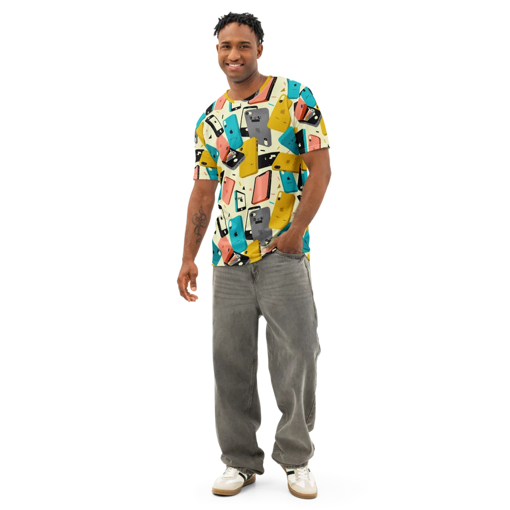 Signal Shuffle on Men's Cotton Crew Neck T-Shirt — Front