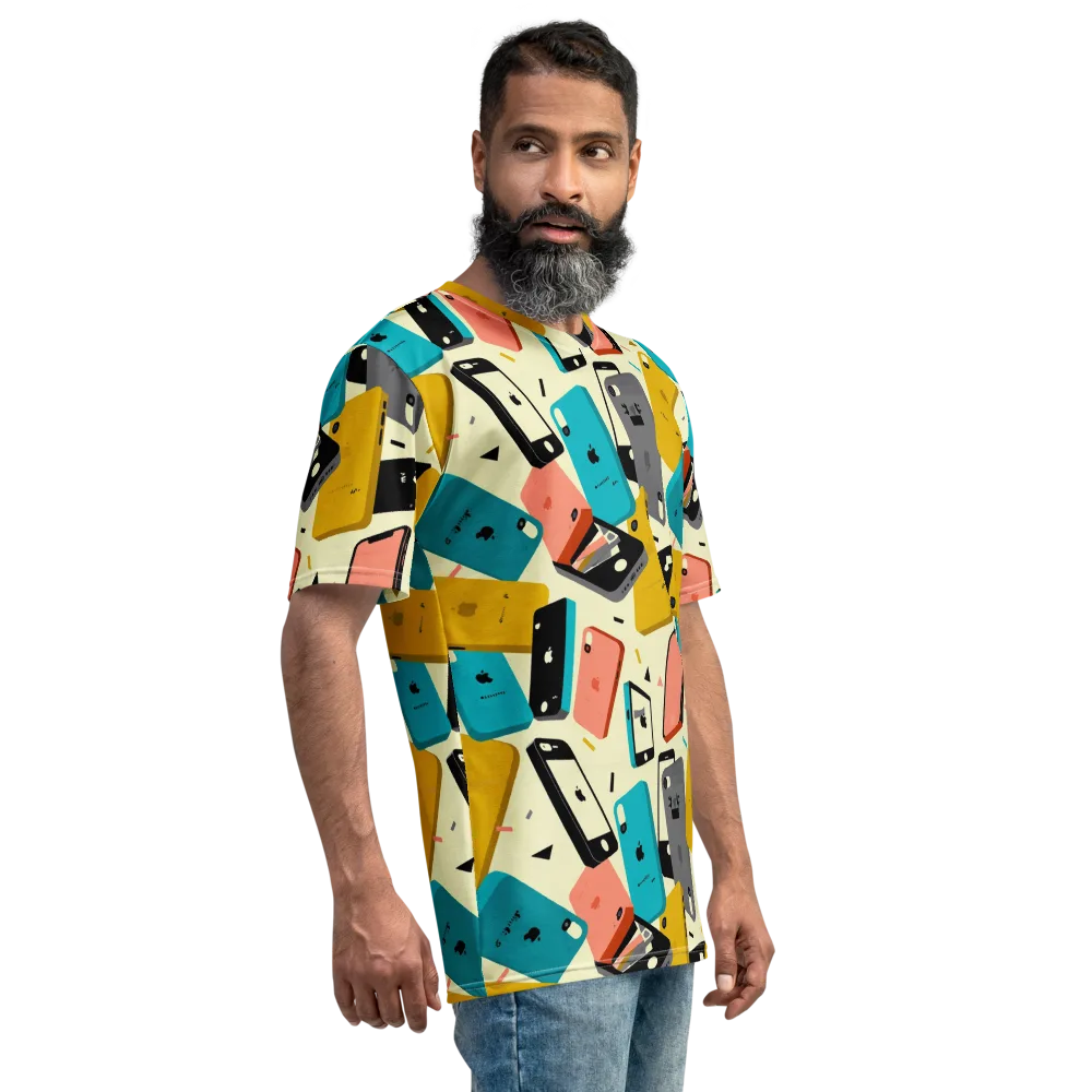 Signal Shuffle on Men's Crew Neck T-Shirt — Right