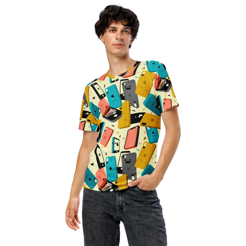 Signal Shuffle on Men's Crew Neck T-Shirt — Front