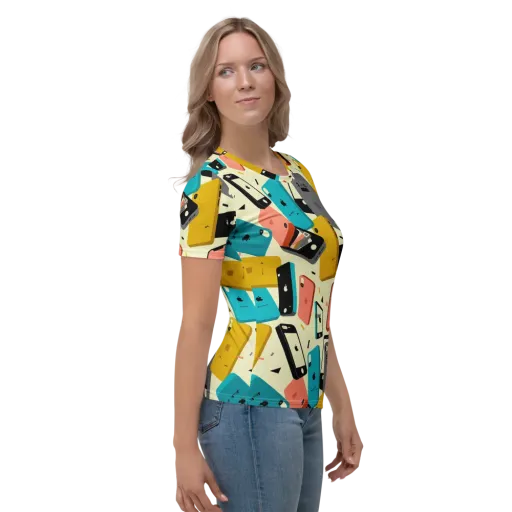 Signal Shuffle on a Women's Crew Neck T-Shirt