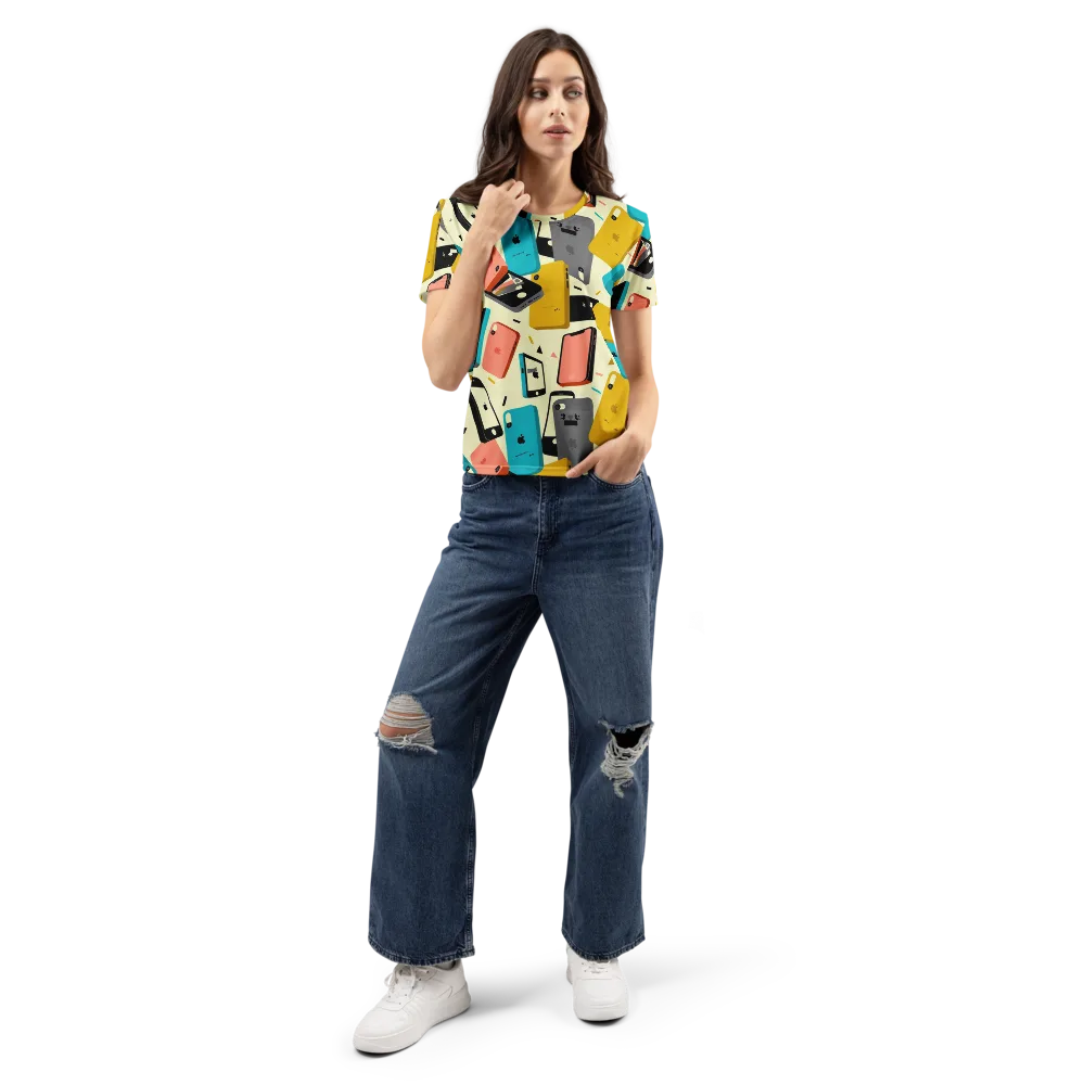 Signal Shuffle on Women's Crew Neck T-Shirt — Front