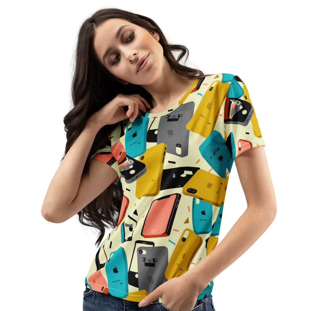 Signal Shuffle on Women's Crew Neck T-Shirt — Left Front