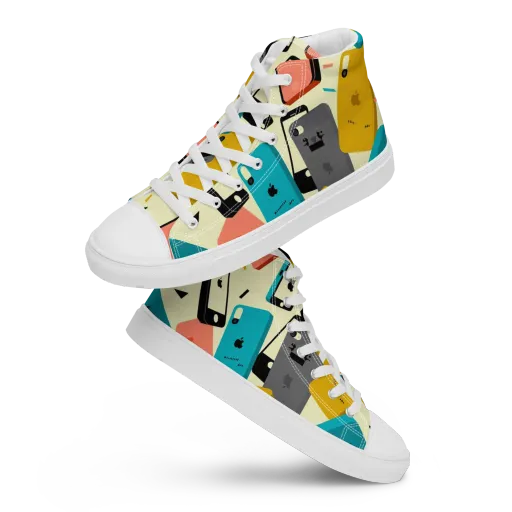 Signal Shuffle on a Women's High Top Canvas Shoes