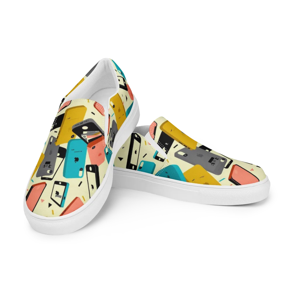 Signal Shuffle on Men's Slip-On Canvas Shoes — Left Front