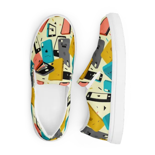 Signal Shuffle on a Men's Slip-On Canvas Shoes