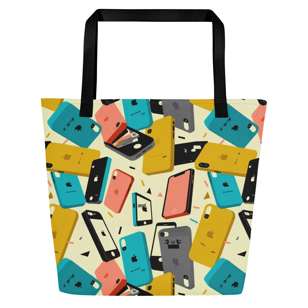 Signal Shuffle on Large Tote Bag W/ Pocket — Front