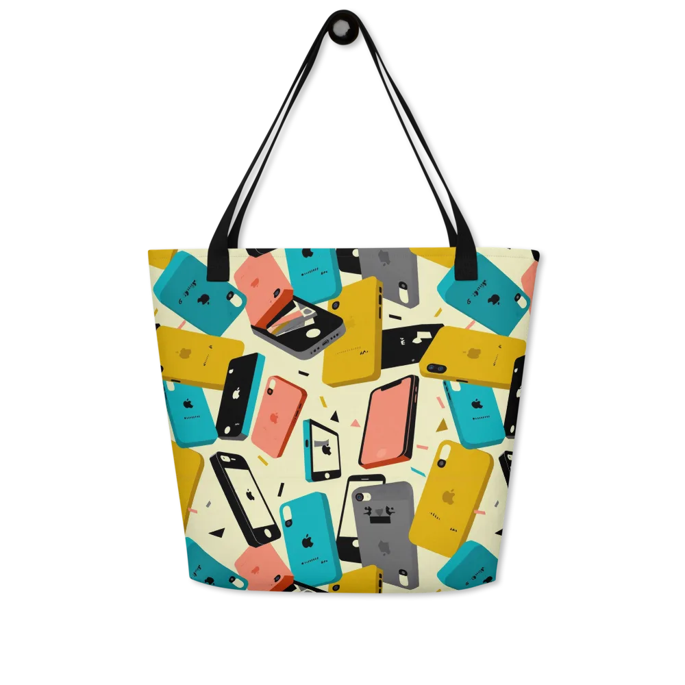 Signal Shuffle on Large Tote Bag W/ Pocket — Front