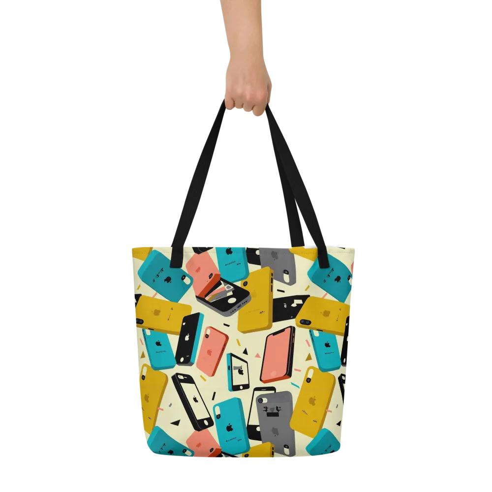 Signal Shuffle on Large Tote Bag W/ Pocket — Front