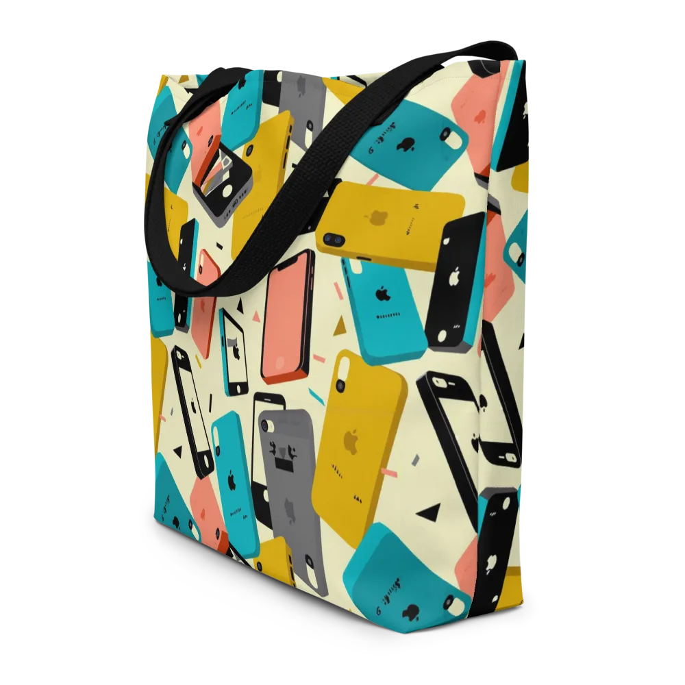 Signal Shuffle on Large Tote Bag W/ Pocket — Front