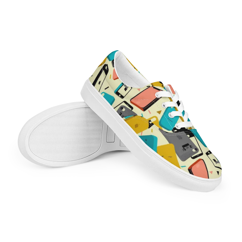 Signal Shuffle on Men's Lace-Up Canvas Shoes — Right Front