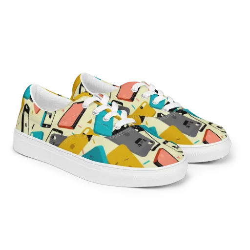 Signal Shuffle on a Men's Lace-Up Canvas Shoes