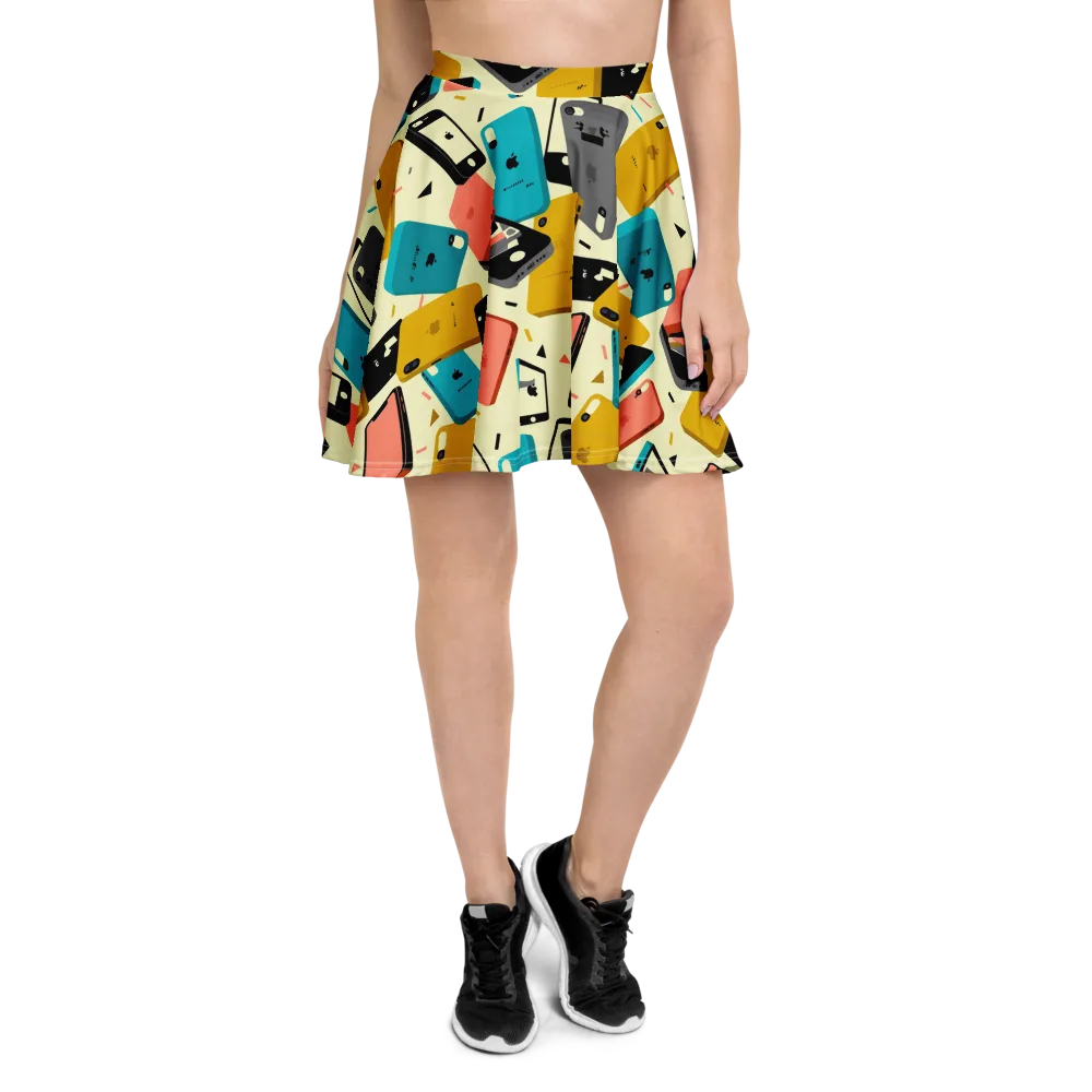 Signal Shuffle on Skater Skirt — Front