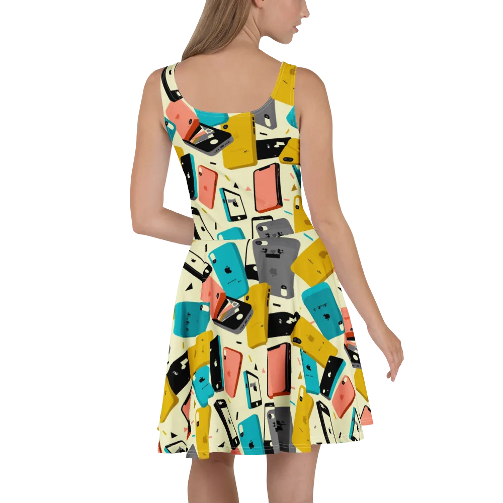 Signal Shuffle on Skater Dress — Back
