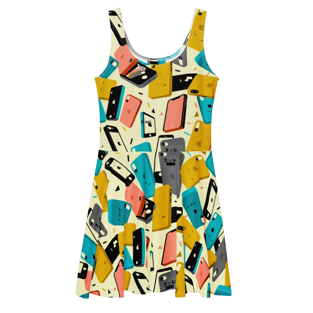 Signal Shuffle on Skater Dress — Front