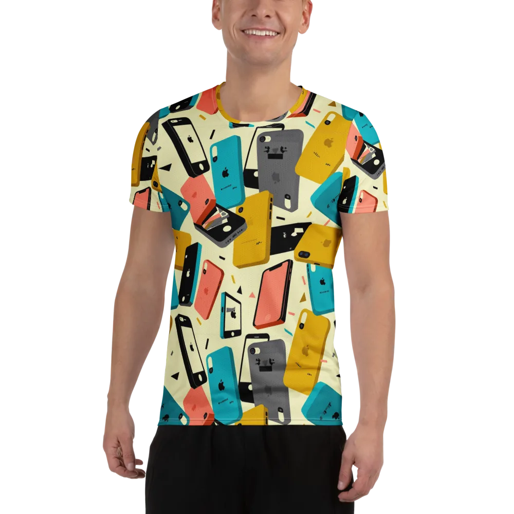 Signal Shuffle on Men's Athletic T-Shirt — Front