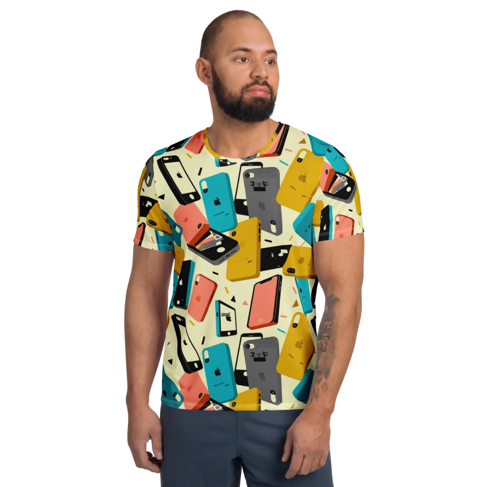 Signal Shuffle on Men's Athletic T-Shirt — Front