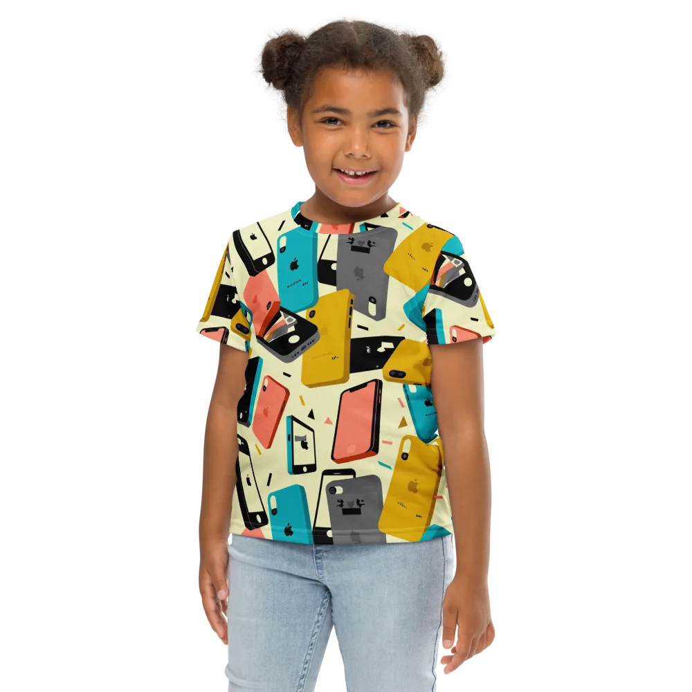 Signal Shuffle on Kids Crew Neck T-Shirt — Front