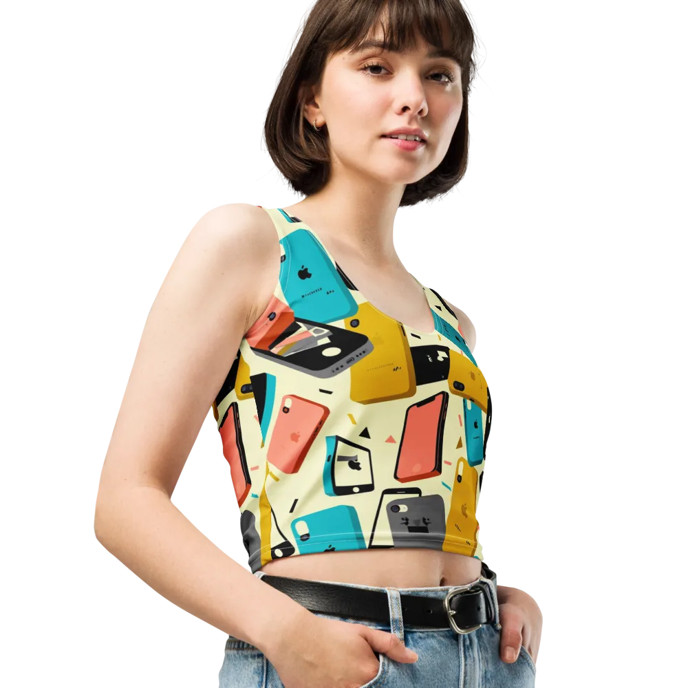 Signal Shuffle on Crop Top — Right Front
