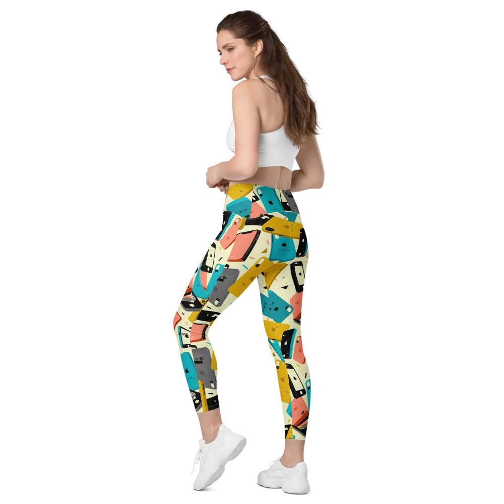 Signal Shuffle on Leggings with Pockets — Left Back