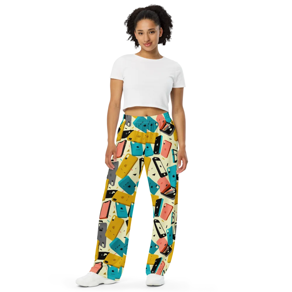 Signal Shuffle on Wide-Leg Pants — Front