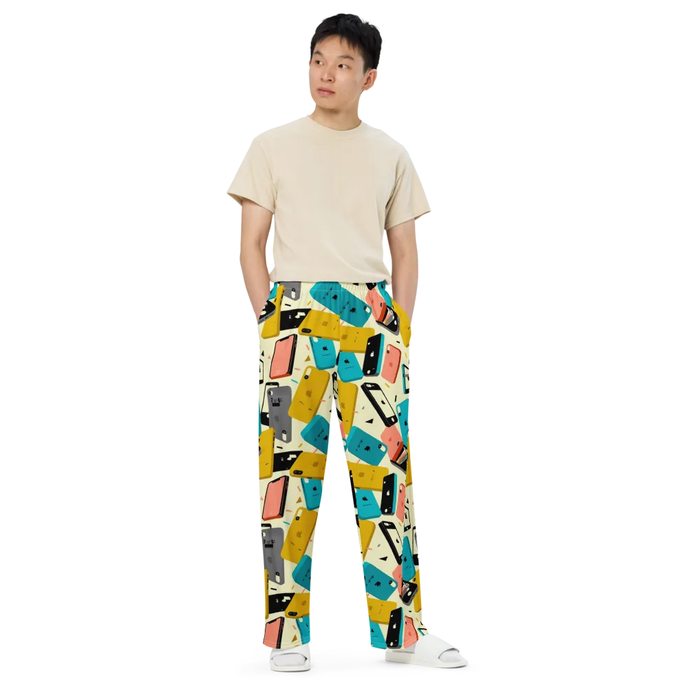 Signal Shuffle on Wide-Leg Pants — Front
