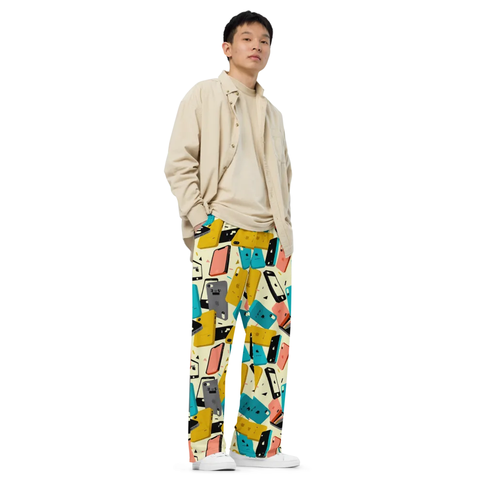 Signal Shuffle on Wide-Leg Pants — Right Front