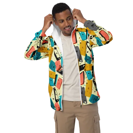Signal Shuffle on a Men's Windbreaker