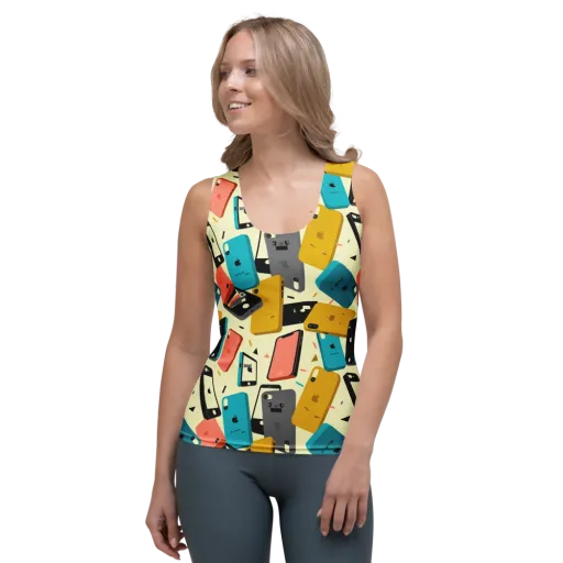 Signal Shuffle on a Women's Tank Top