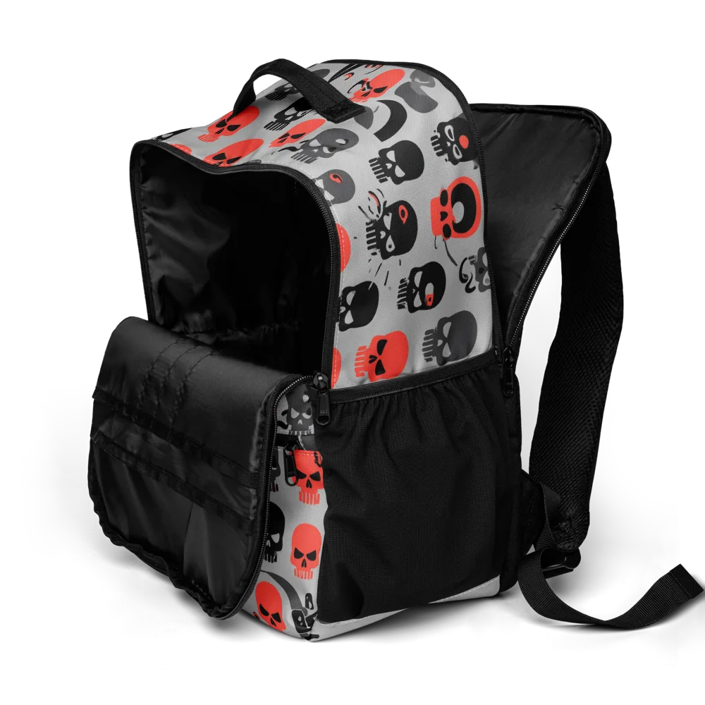 Crimson Skullcap on Utility Backpack — Product details 2