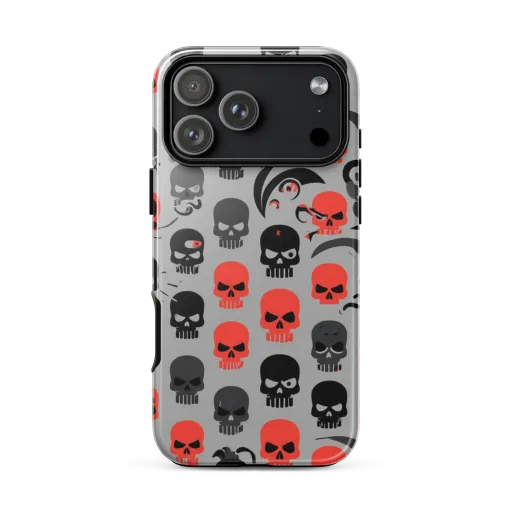 Crimson Skullcap on a Tough Case for iPhone®