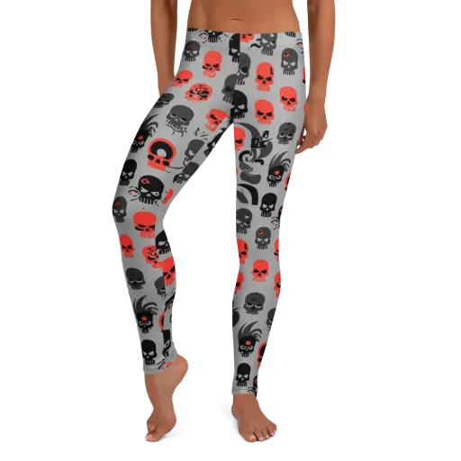 Crimson Skullcap on a Leggings