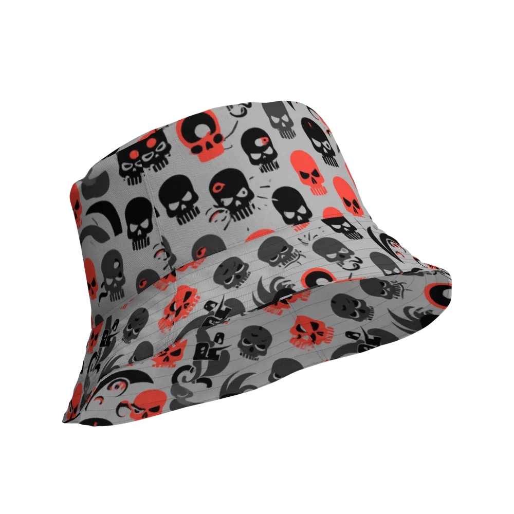 Crimson Skullcap on Reversible Bucket Hat — Product details Outside