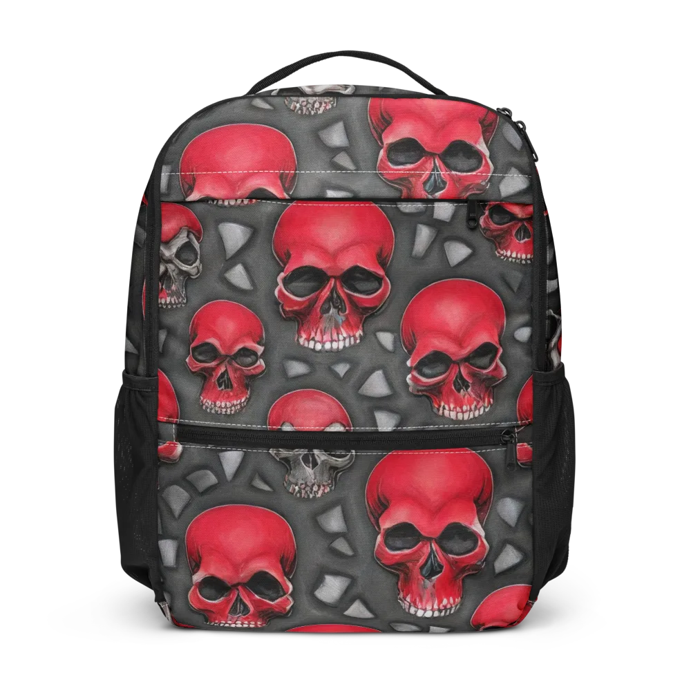 Crimson Skullfield on Utility Backpack — Front