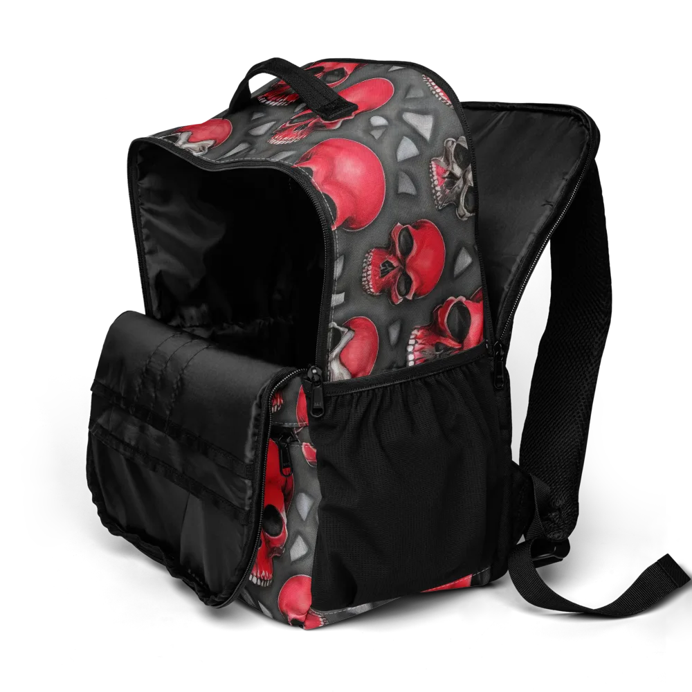 Crimson Skullfield on Utility Backpack — Product details 2