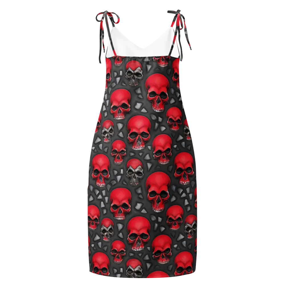 Crimson Skullfield on Slip Dress — Back