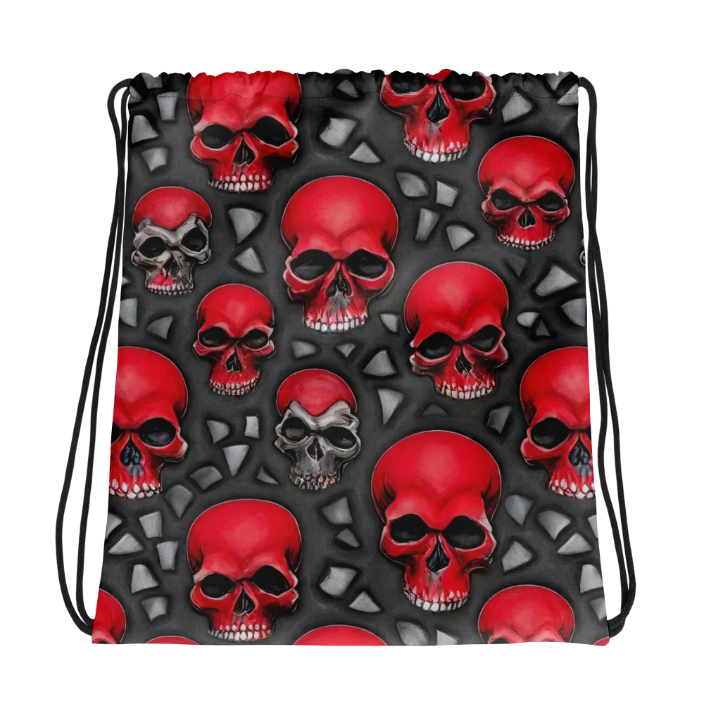 Crimson Skullfield on Drawstring Bag — Photo