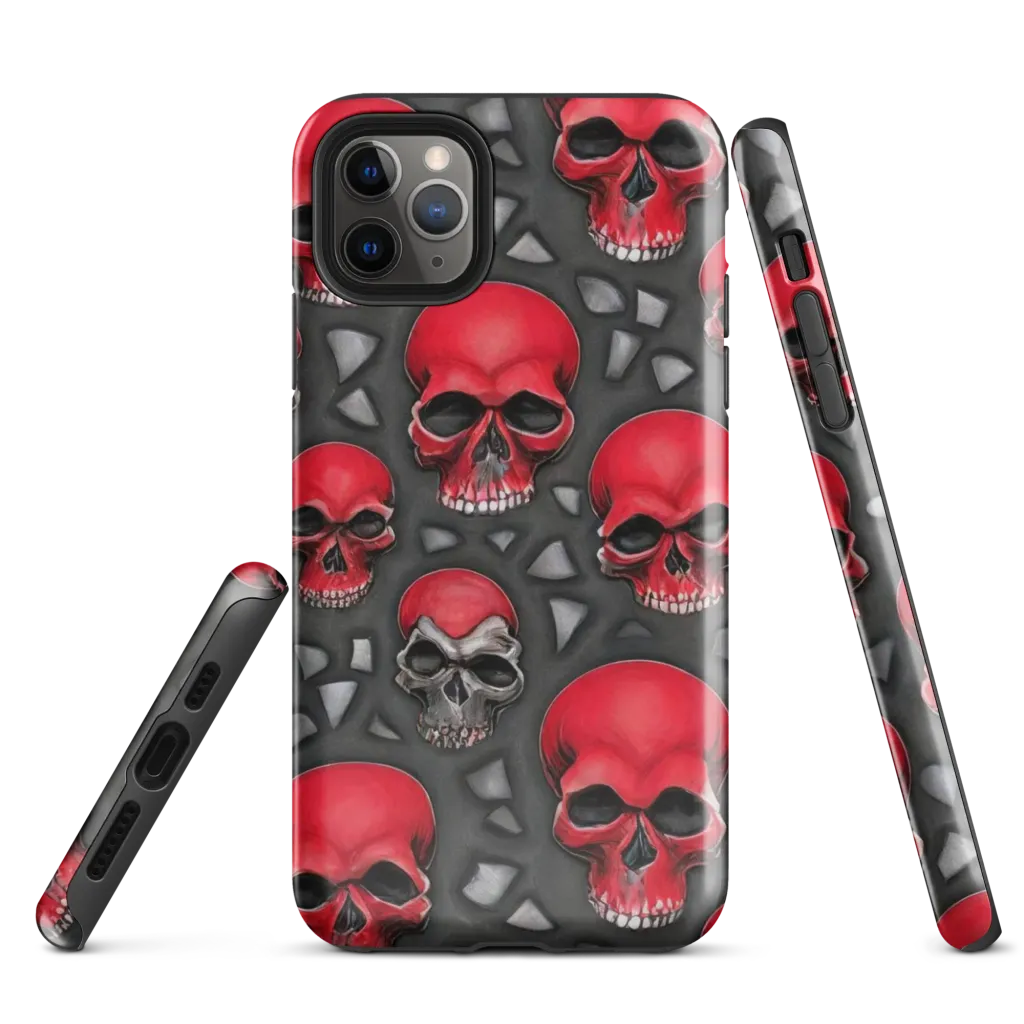 Crimson Skullfield on Tough Case for iPhone® — Front
