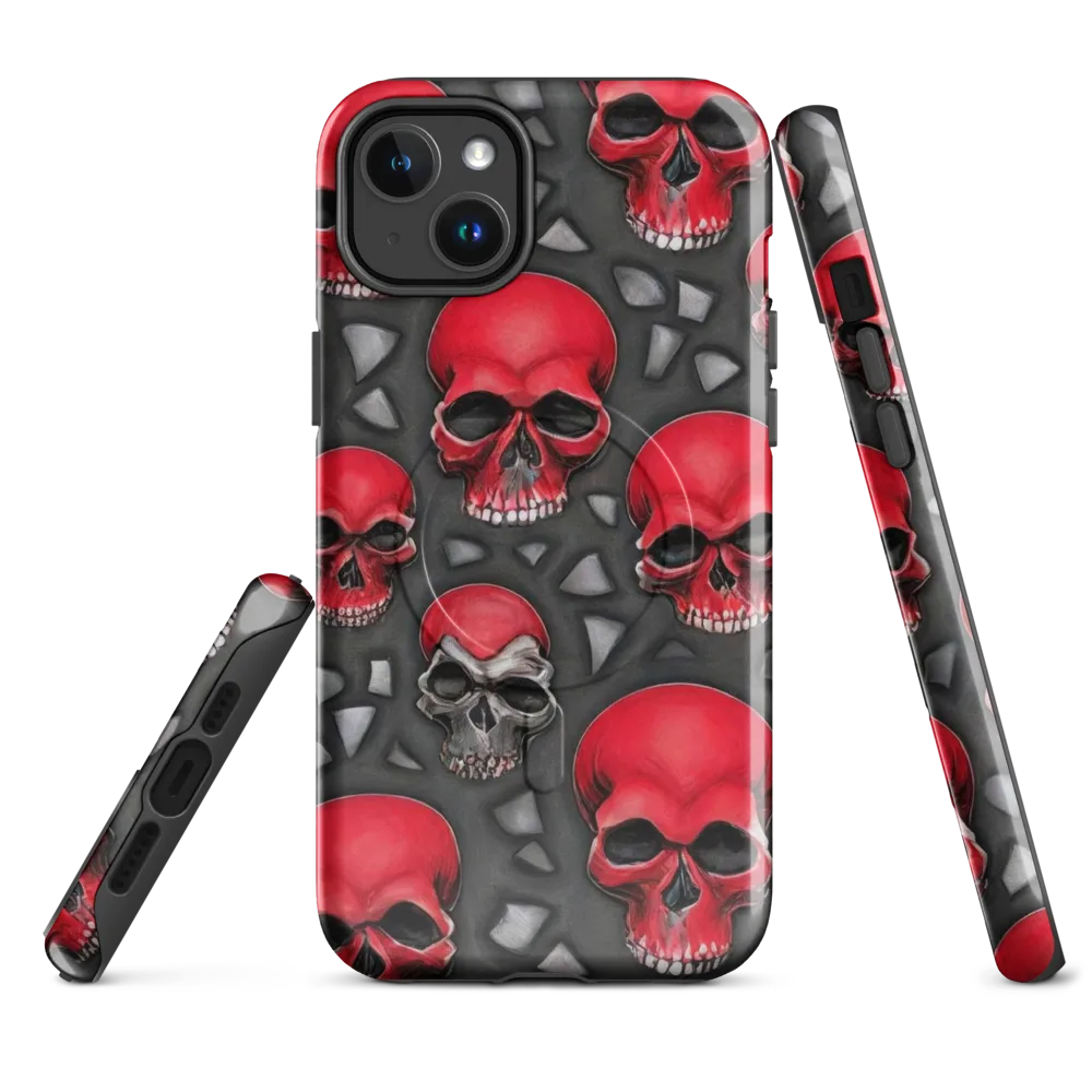 Crimson Skullfield on MagSafe Tough Case for iPhone® — Front