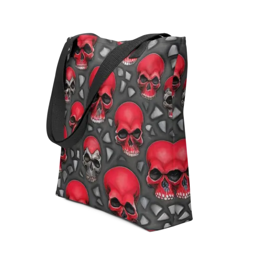 Crimson Skullfield on a Tote Bag