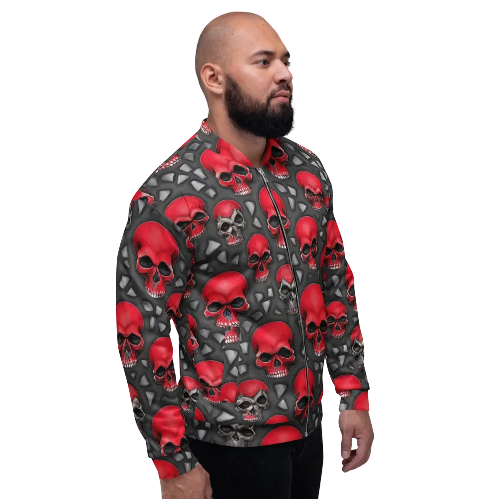 Crimson Skullfield on Bomber Jacket — Right