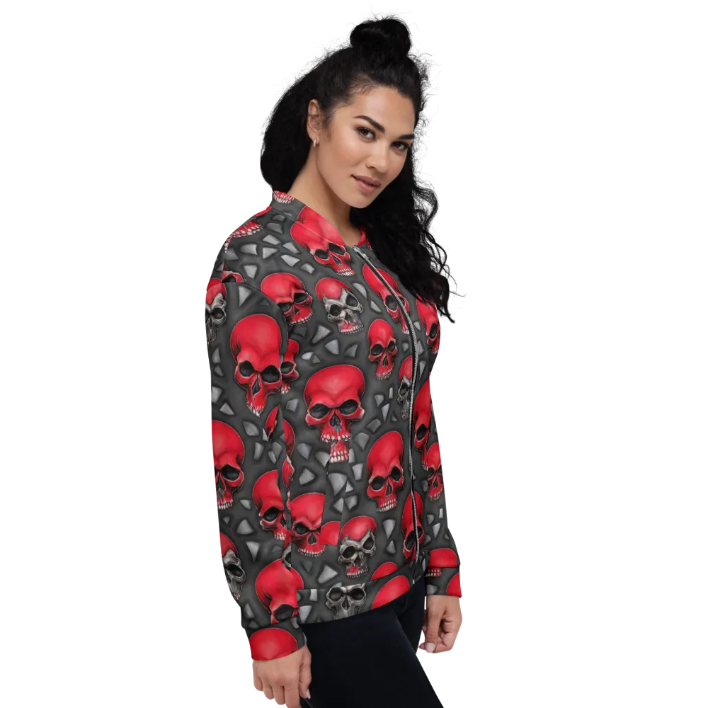 Crimson Skullfield on Bomber Jacket — Right