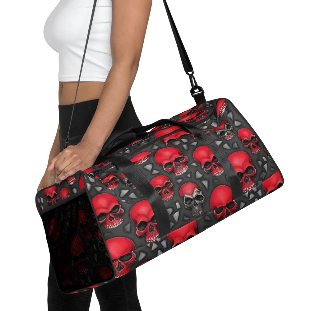 Crimson Skullfield on Duffle Bag — Front