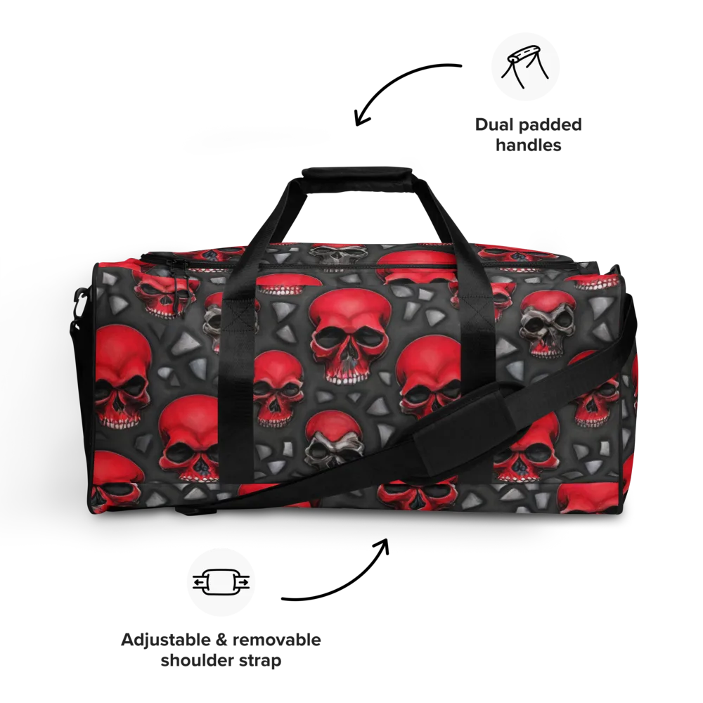 Crimson Skullfield on Duffle Bag — Front