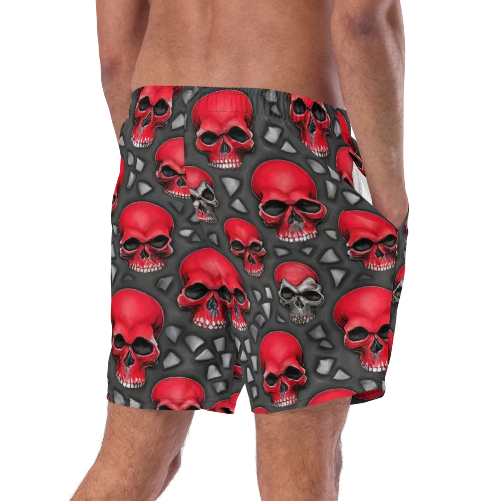 Crimson Skullfield on Swim Trunks — Right Back