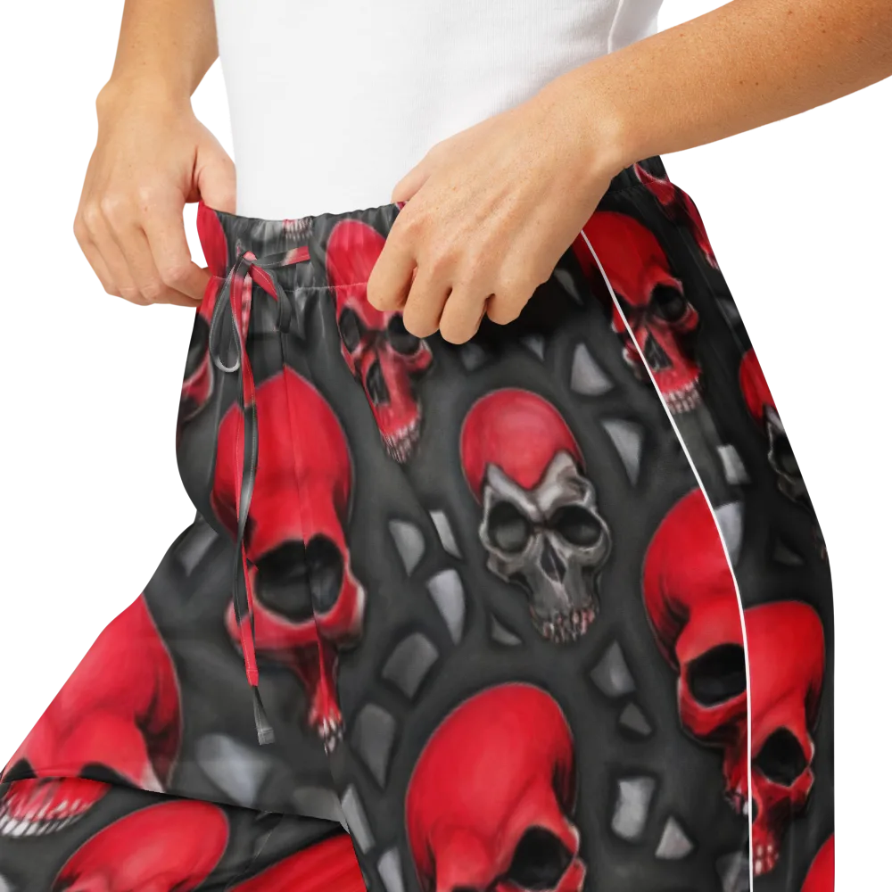Crimson Skullfield on Women's Pajama Pants — Product details