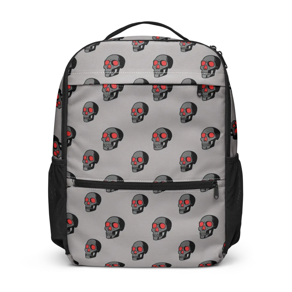 Scarlet Skullcap on Utility Backpack — Front