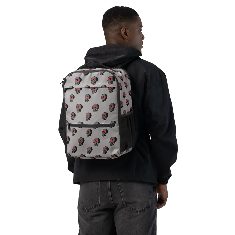 Scarlet Skullcap on Utility Backpack — Back