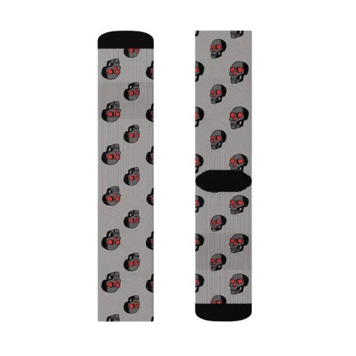 Scarlet Skullcap on a Socks